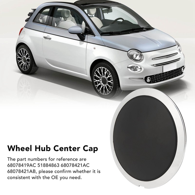 Center Wheel Hup Cap With Chrome Trim 68078419AC Heat Resistant