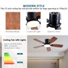 Ayaoty Ceiling Fans with Lights, 42 inch Low Profile Ceiling