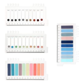 SAVITA 800pcs Index Tabs with Ruler, Colored Sticky Tabs Reusable Repositionable Page Tabs Writable Book Markers Page Flags for Reading Index File Folders Book Notes - Easy to Remove