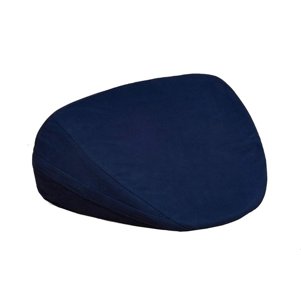 Dame Products Pillo Wedge Pillow - Body Support While Relaxing - Comfortable Position Helper and Bed Wedge Pillow - Removable Washable Cover with Waterproof Lining - Indigo Color