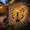 Solar Butterfly Garden Wall Light for Outdoor Decor – LED