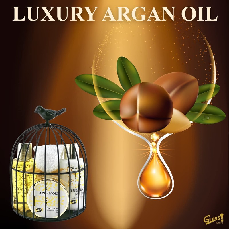 Gloss. Bath Metal Cage Argan Oil – Pack of 4 (1 Pack of 700 ml