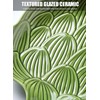 Green Leaf Spoon Rest, Ceramic Utensil Holder for Stove Top