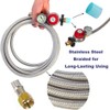 18FT High Pressure Propane Regulator with Hose, Adjustable 0-30 PSI