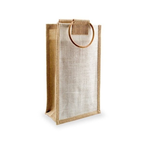 Epic 43-703 Natural Two-Tone Double Bottle Carrier White Beige with