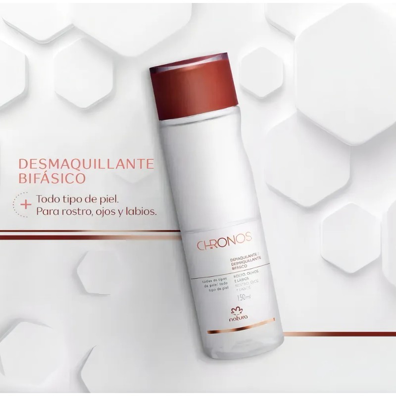 Natura Desmaquillante Bifásico Chronos 150ml Remoción Intensiva
