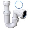 Universal Adjustable Swivel P Trap with Anti-Slip Ring, Telescopic Sink