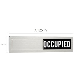 Stainless Steel Vacant/Occupied Privacy Sign for In Out Office Room Use, Vacant and Occupied Bathroom or Business Indicator Signs - Black & White Professional Design