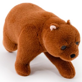 EEYQR Stuffed Animals Bear – 15.5 x 8.5 Inch – Brown Walking Pose Bear – Realistic Stuffed Bear Decor – Plush Bear Gift for Kids and Adults – Wildlife-Inspired Animal Decoration