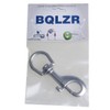 BQLZR 90mm Silver Keychain Strap 304 Stainless Steel Round Swivel