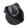 HZTWFC 6 Speed Black Car Gear Shift Knob Gaiter Boot