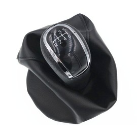 HZTWFC 6 Speed Black Car Gear Shift Knob Gaiter Boot Cover