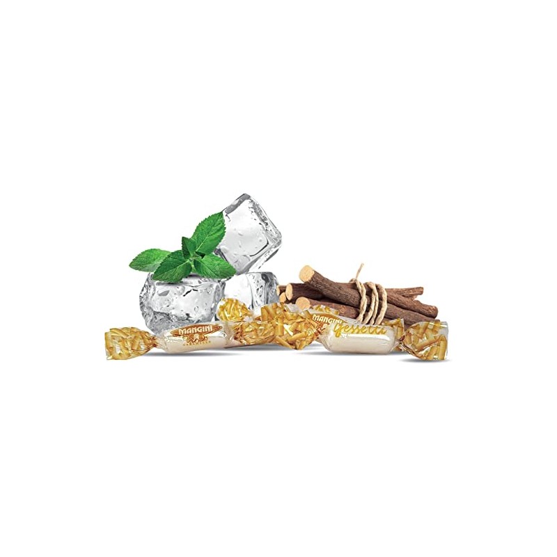 Mangini, Gessetti Filled liquorice with salmiak flavour. (2.200 Lbs)