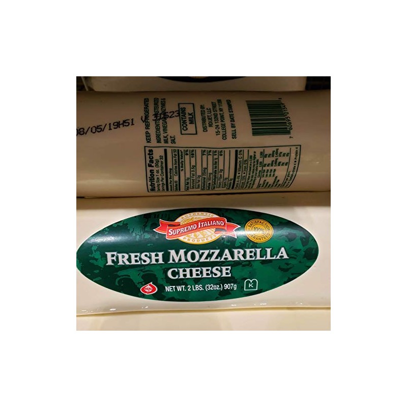 Supremo Italiano Fresh Mozzarella Cheese 2lbs Kosher