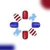 Independence Day Press on Nails Short Square False Nails with