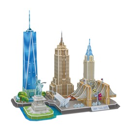 3D Puzzle - Puzzle New York 3D Puzzle Children and 3D Puzzle Adults, 3D Puzzle Girls, 3D Puzzle with 123 Pieces, Models for Assembling by Adults