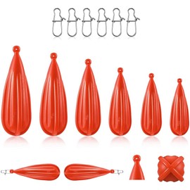 Haskoss Fishing Practice Plug Fishing Casting Plug Baitcasting Rubber Practice Plug, Suitable for Improving Casting Skills, 6pcs