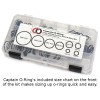 Captain O-Ring ORS/ORFS Flat Face Hydraulic Oring Seal Kit (180pc,