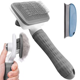 Cepillo para Perros y Gatos 2 Piezas, Removedor de Pelo | Para peinado, masaje y retiro de pelo suelto, ayuda con suciedad y enredos en perros y gatos