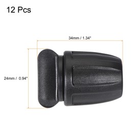 sourcing map Drip Irrigation End Cap Barbed Fitting 8mm/11mm Tubing for Garden Drip Tape Tubing Sprinkler System Black Pack of 12