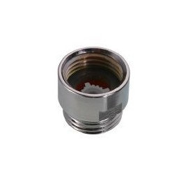 Neoperl 13 1030 5 PCA Shower Adapters, 2.5 GPM Maximum Flow Rate, Female 1/2"-14 NPT x Male 1/2"-14 NPT, Brass, Chrome Finish, Gray Flow Regulator