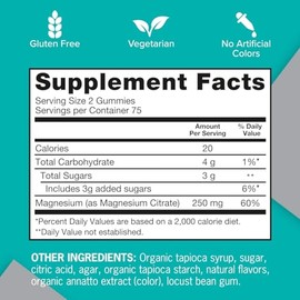 Magnesium Gummies for Adults, Qunol 250mg Extra Strength Magnesium Citrate Gummies, High Absorption Magnesium Supplement, Supports Nerve Health, Bone 