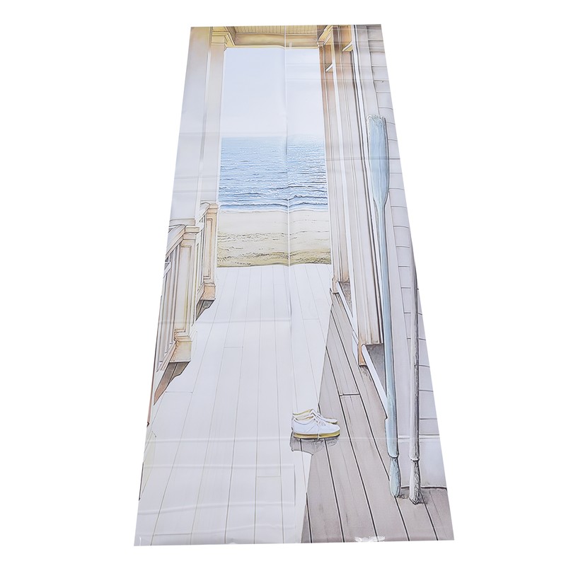 2pcs Door Sticker PVC Material 3D Visual Effects Easy Cleanable