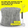 6 Inch - 17 Gauge 1000 pcs GALVANIZED Steel Double