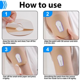 Adhesive Patches for G6 CGM Sensor – Premium Water Resistant Overpatch G6 for 10+Days, Pre-Cut Adhesive Medical Tape, G6 Over Patch, Continuous Glucose Monitor Sensor Cover–15 Pack G6 Stickers, Beige