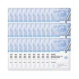 AHC Pure Cotton Mask Pack Moisturizing 30 Sheets / AHC 순면 마스크팩 모이스처 라이징 30매