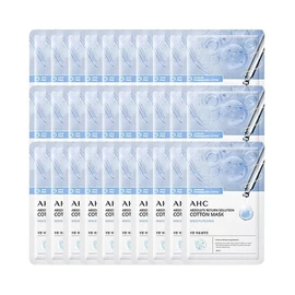 AHC Pure Cotton Mask Pack Moisturizing 30 Sheets / AHC 순면 마스크팩 모이스처 라이징 30매