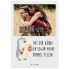Mr. & Mrs. Panda Personalisierte Foto Postkarte Pinguin Pommes -