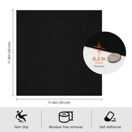 Vieshful 30 Pcs Carpet Tiles Peel and Stick, 12" x 12" Self Adhesive Carpet Squares Floor Tile for Home Living Room Bedroom Home Flooring Black 29 sq ft