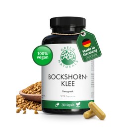 Fenugreek Capsules - High Dose: 2,600 mg with 50% Saponins - Vegan, Laboratory Tested, Lactose Free, Gluten Free - 240 Capsules