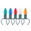 25-Pack C7 Multicolor 7-Watt Christmas Light Bulbs, Ceramic Base, Extended