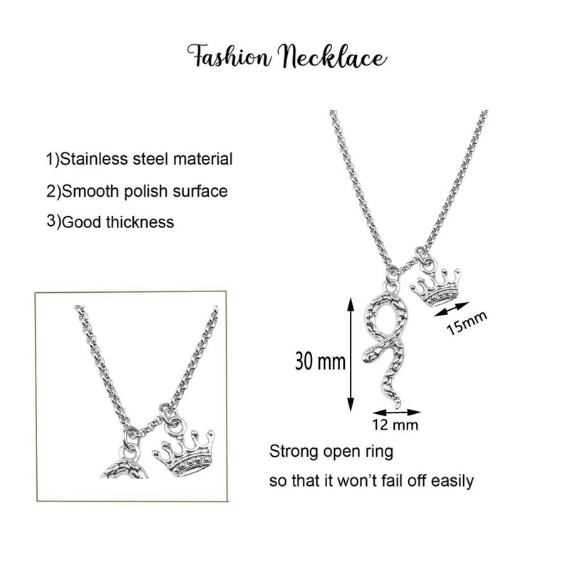 Detailed Riverdale Jughead Jones Necklace Southside Serpents Snake Charm Necklace