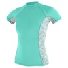O'NEILL Wetsuits Women's Standard Side Print Short Sleeve Rash Guard,