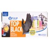 Tulip Top Black Nitrile Disposable Gloves Powder Free Pack of