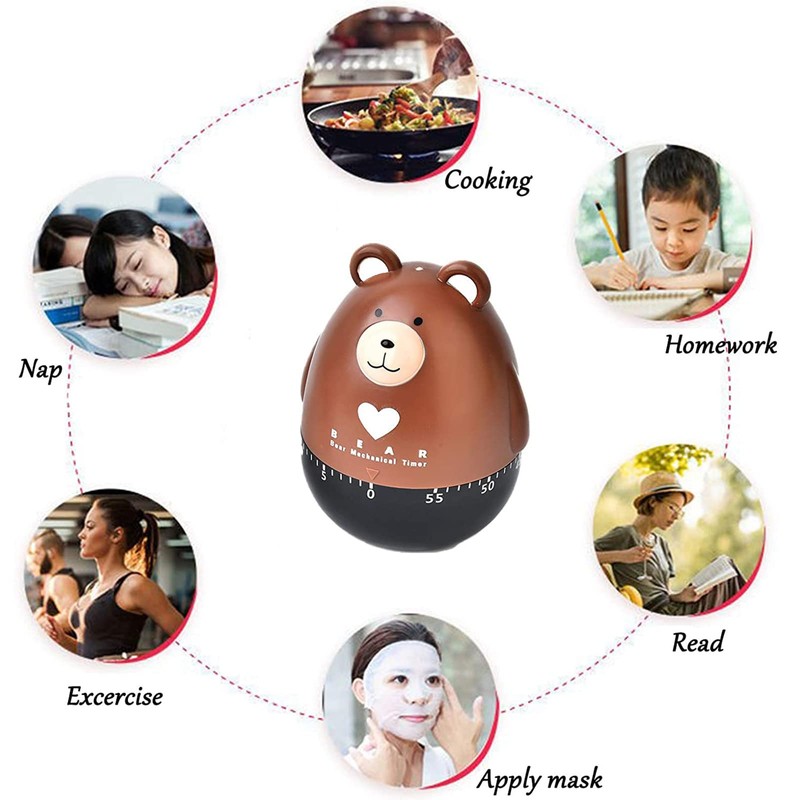 Exbrith 1 Piece Mechanical Kitchen Timer, Countdown Timer, Kitchen Timer,