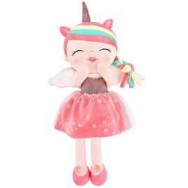 GAGAKU Unicorn Plush Doll for Girls, 40 cm Soft Doll, Rag Doll, Wonderful Children's Gift Doll with Gift Bag