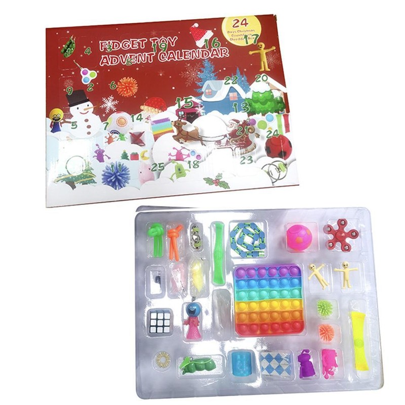 Advent Calendar Toy Set Christmas Countdown Calendar 24 Days Count