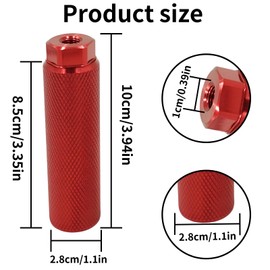 YMWALK Black Aluminum Alloy Bike Pegs 2 Pack –Anti-Slip Foot Pegs for Mountain and BMX Bikes – Compatible with 3/8 Inch Axles –Perfect Rear Stunt Pegs for Dirt Bike and Cycling Enthusiasts (Red)