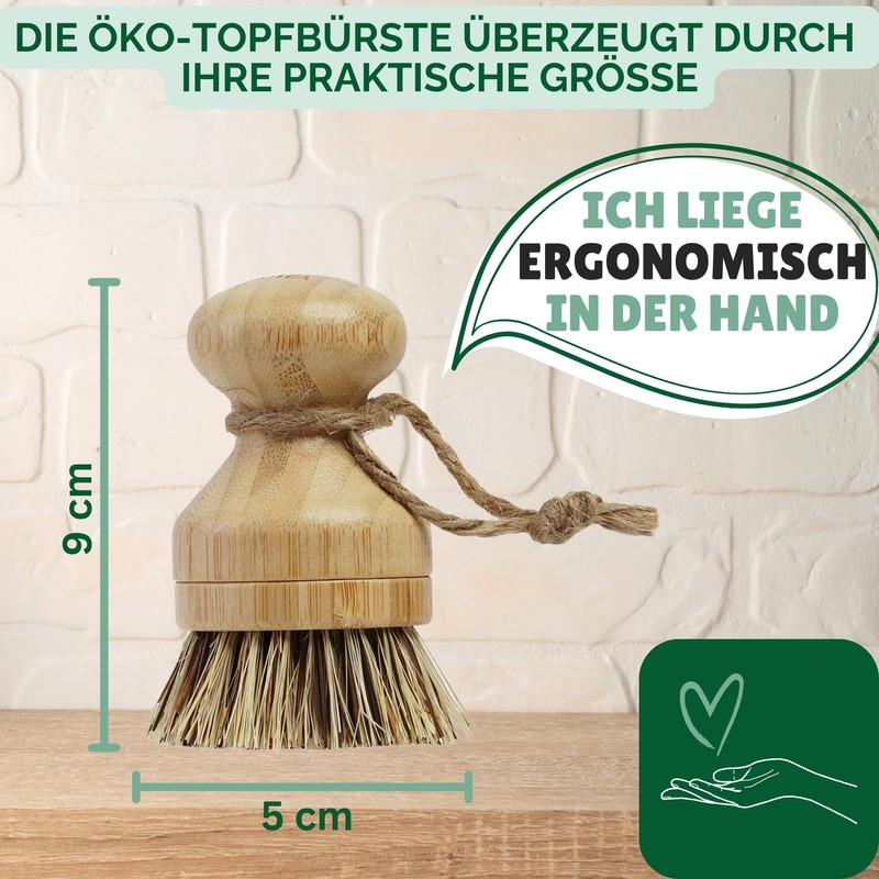 PROTEA Cup Brush with Replacement Heads (Set of 3) -