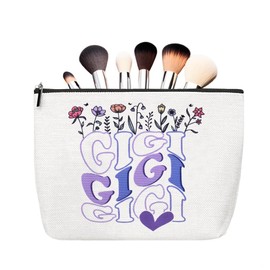 Sudaporn Mimi Gigi Makeup Cosmetics Bags Gifts for Grandma Nana Travel Toiletry Bag from Granddaughter Grandson Nana Granny Makeup Pouch Grandma Grandmother Birthday Small Canvas Storage Bag Gifts