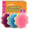 LAUNDRYLUX Scrub Sponge, Dual-Sided Temperature-Responsive Sponge and Scrubber - Non-Scratch