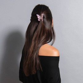 The Hair Edit Blush Marble Papillon Claw Clip