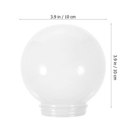 OSALADI Frosted White Glass Globe Lamp Shade Replacement 10CM White Acrylic Lamp Post Globe Cover Opal Sphere Shade