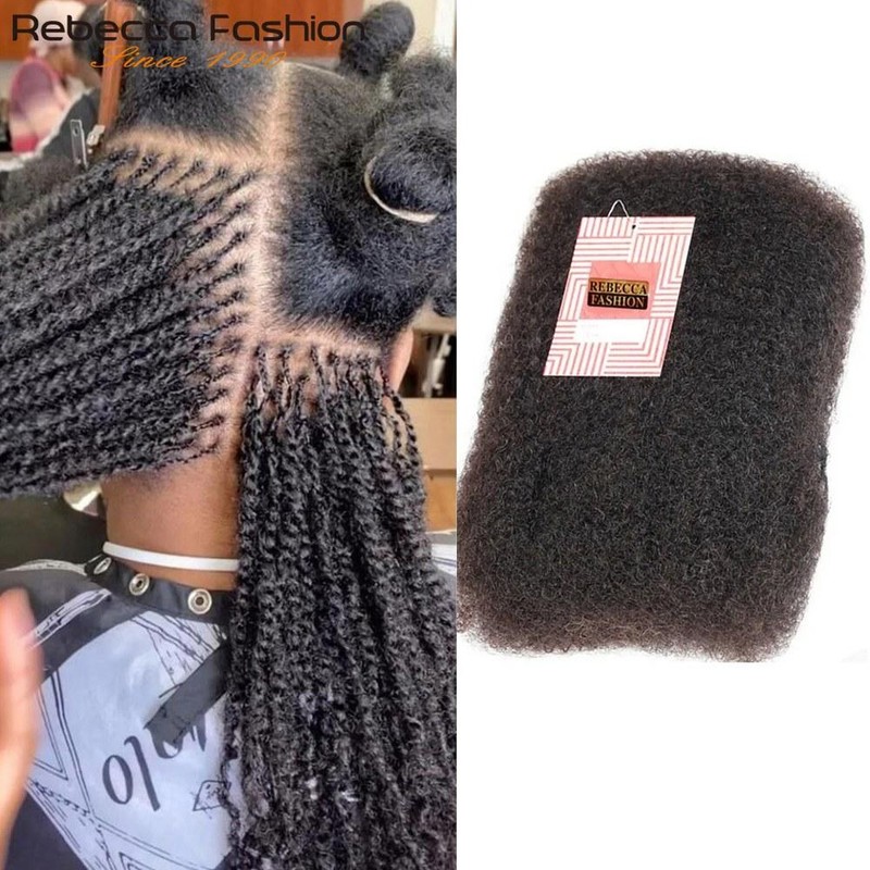 Afro 부드럽고 가벼운 아프로 곱슬 벌크 헤어 천연 인모 자연