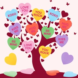 Fuutreo 60 Pcs 6 Inch Large Heart Cutouts Paper Valentine's Day Conversation Heart Cutouts Assorted Color Heart Shapes Card Double Sided Paper Heart Craft Décor for Bulletin Board (Multi Colors)