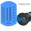 AUTOUTLET Salinity Refractometer,Automatic Temperature Compensation Salt Water Tester Hydrometer 0-100ppt